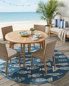 Seaside Haven Rugs Collection Area Rug -  Oceanview Round Blue  lifestyle 39
