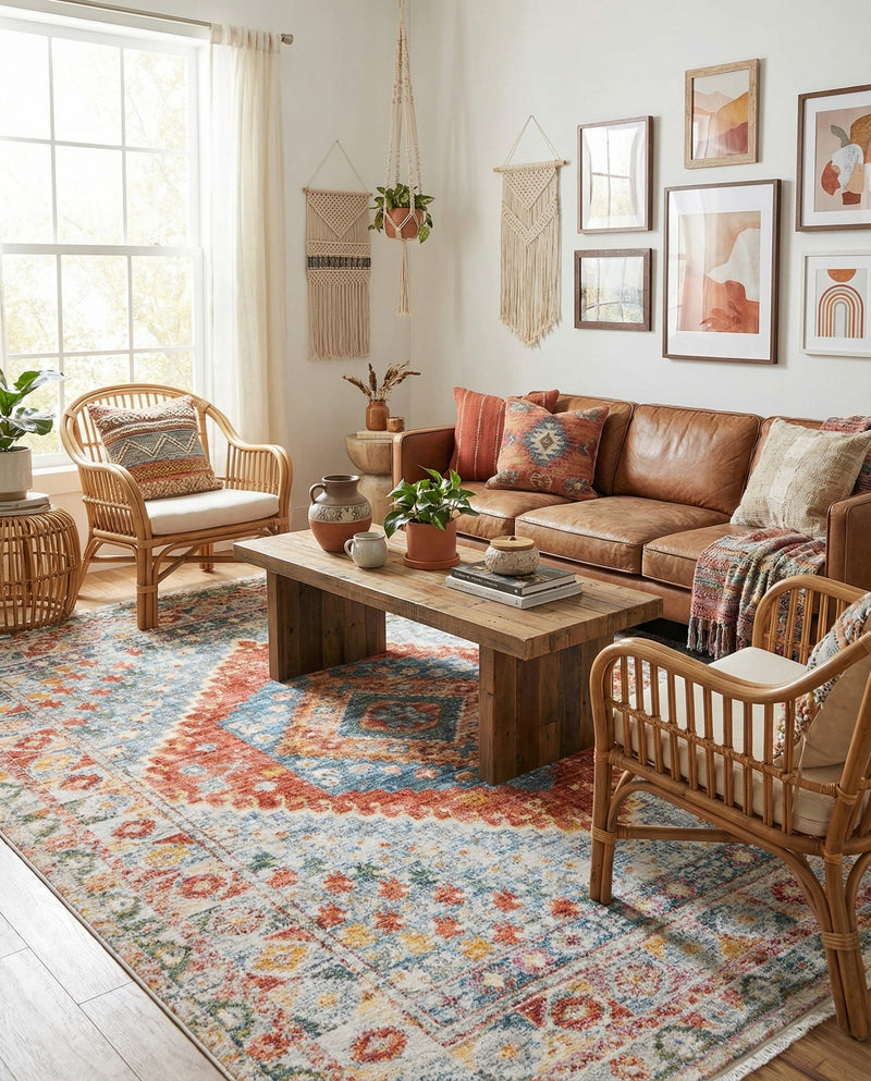 Arcadia Rugs Collection Area Rug -  Xanadu Rectangle Salmon  lifestyle 21