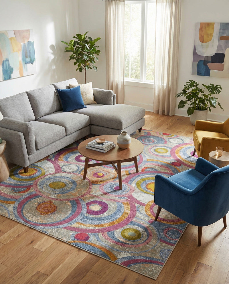 Urban Terrace Collection Area Rug -  Plaza Rectangle Multi  lifestyle 6