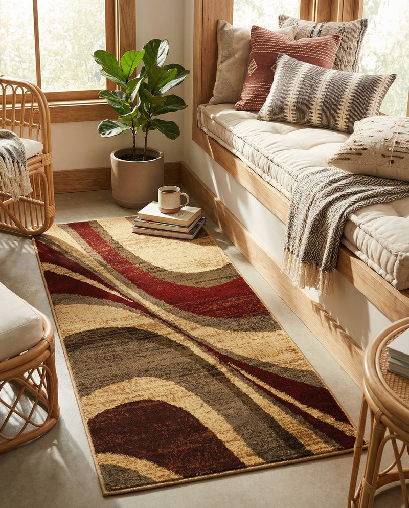 Bistro Lounge Collection Area Rug -  Frappe Runner Beige  lifestyle 47