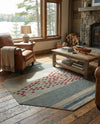 Zagros Oasis Collection Area Rug -  Kermanshah Octagon Blue  lifestyle 40