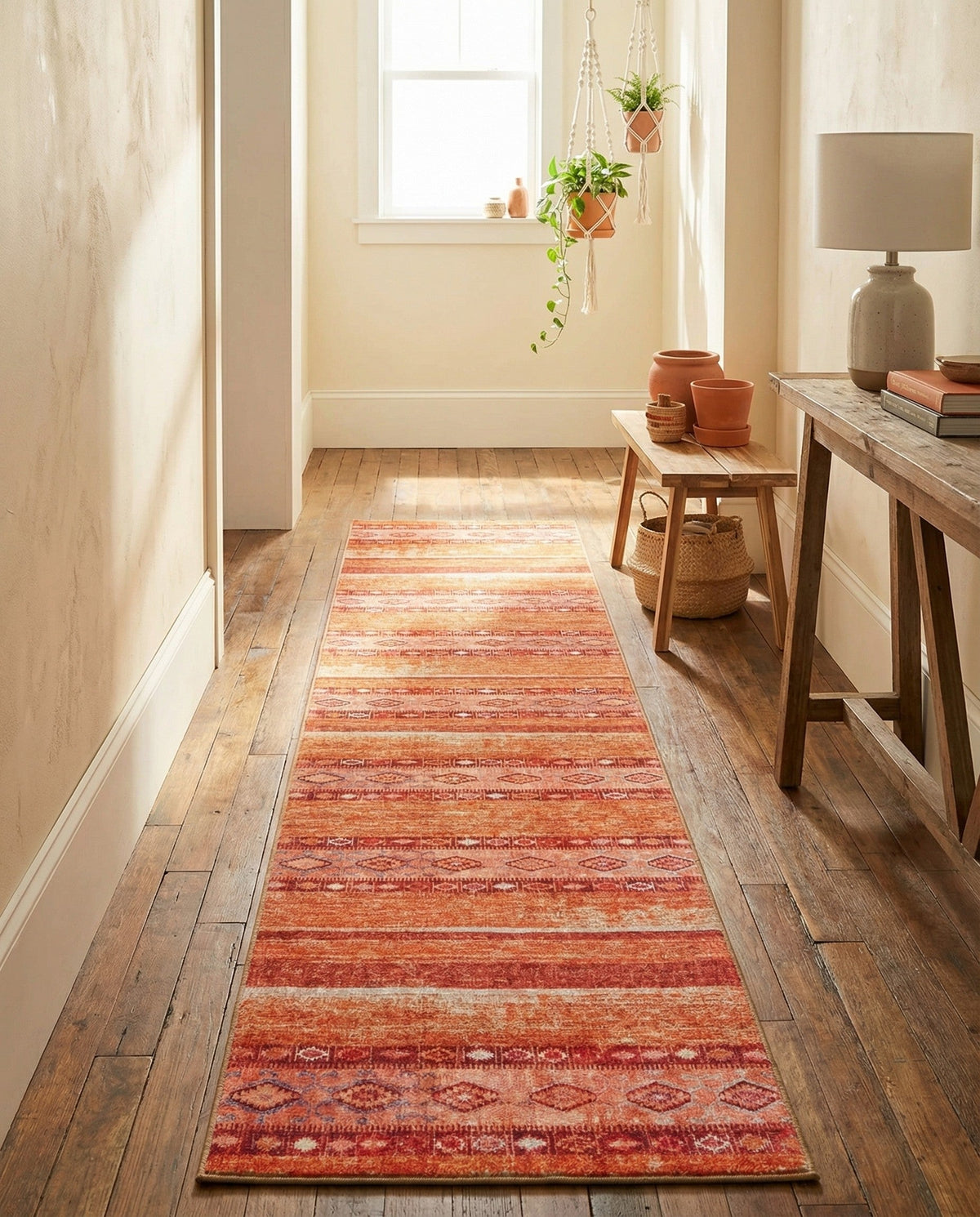Heritage Elegance Collection Area Rug -  Edinburgh Runner Rust Red  lifestyle 113