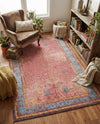 Patio Heritage Collection Area Rug -  Serenity Rectangle Vintage Salmon Coral  lifestyle 32