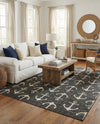 Seaside Haven Rugs Collection Area Rug - Sapphire (Charcoal) Rectangle Charcoal  lifestyle 3