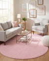 Trellis Mosaic Collection Area Rug - Arborville (Light Pink) Oval Light Pink  lifestyle 90