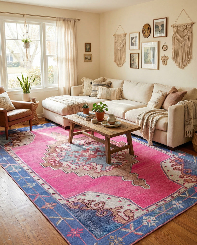 Heritage Elegance Collection Area Rug -  Winterthur (Fuchsia) Rectangle Fuchsia  lifestyle 15