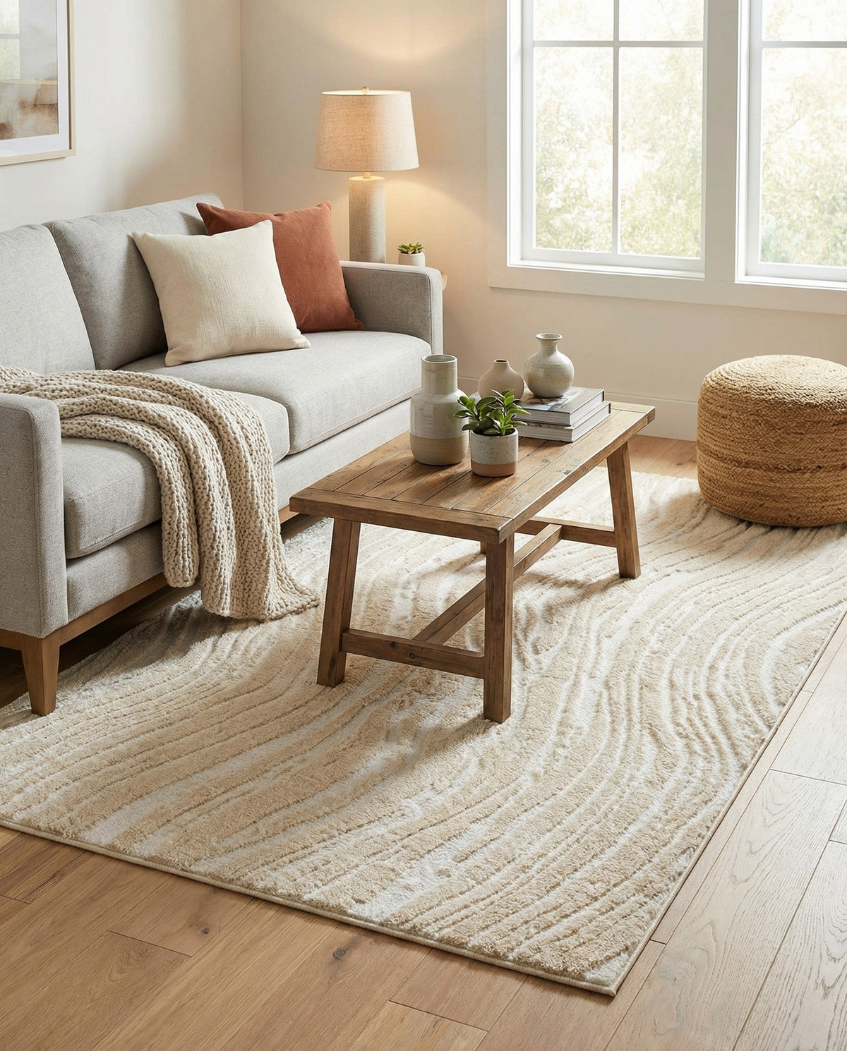 Sienna Collection Area Rug -  Garda Rectangle Ivory  lifestyle 40