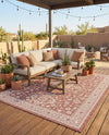 Tribal Terrace Treasures Collection Area Rug -  Incan Isle (Rust Red) Rectangle Rust Red  lifestyle 14