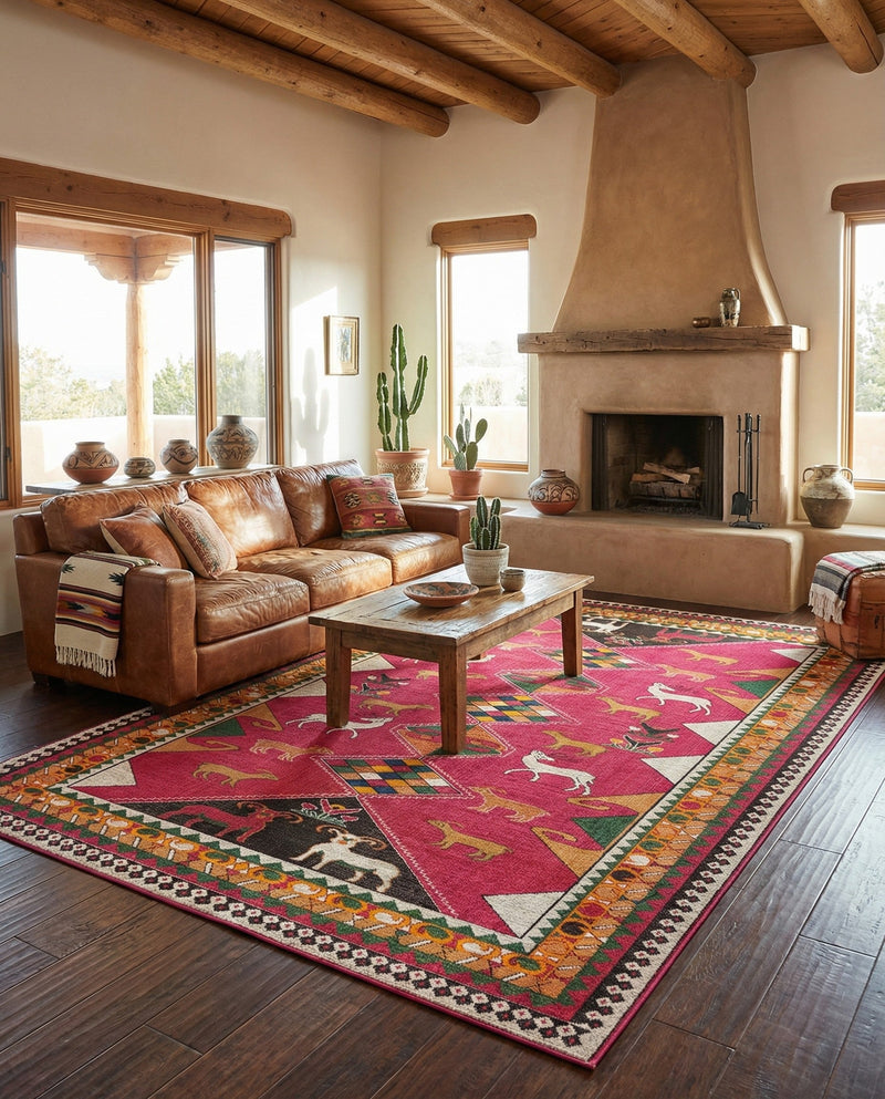 Sedona Vista Collection Area Rug -  Nolina Rectangle Pink  lifestyle 16