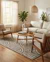 Savannah Threads Collection Area Rug -  Thar Rectangle Gray and Ivory  lifestyle 21