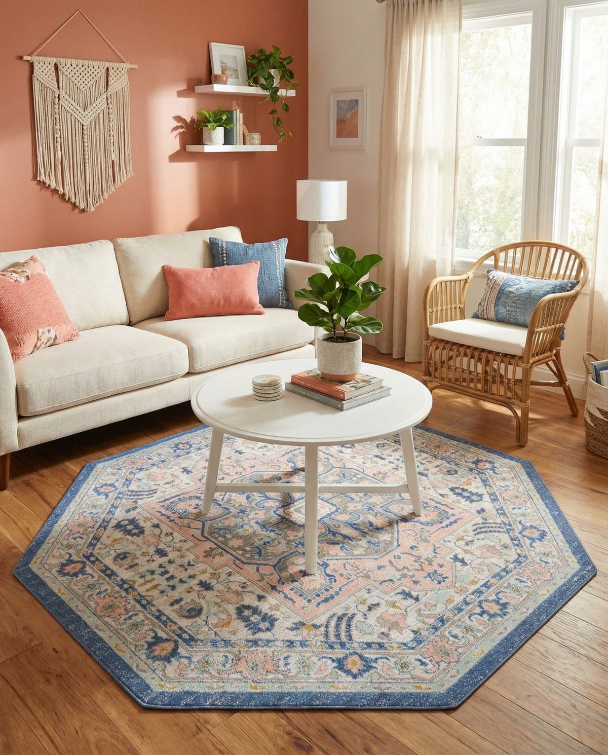 Savannah Series Collection Area Rug - Charleston (Multi) Octagon Multi  lifestyle 54