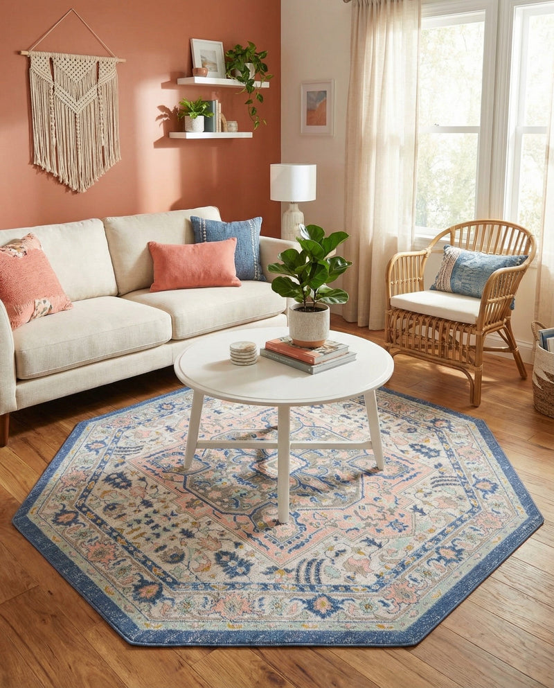 Savannah Series Collection Area Rug - Charleston (Multi) Octagon Multi  lifestyle 54