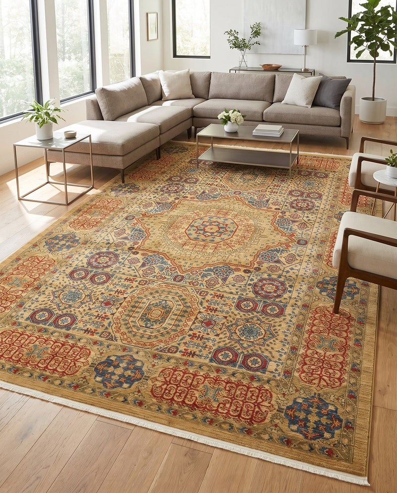 Ottoman Elegance Collection Area Rug -  Ephesus Rectangle Beige  lifestyle 68