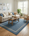 Terrace Fringe Collection Area Rug - Veranda (Blue) Rectangle Blue  lifestyle 15