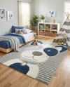 Wonder Tykes Collection Area Rug -  Magicgrove Rectangle Blue and Gray  lifestyle 3