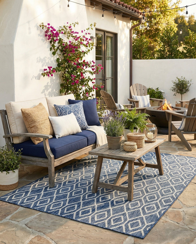 Urban Oasis Rugs Collection Area Rug -  Boulevard (Blue) Rectangle Blue  lifestyle 6