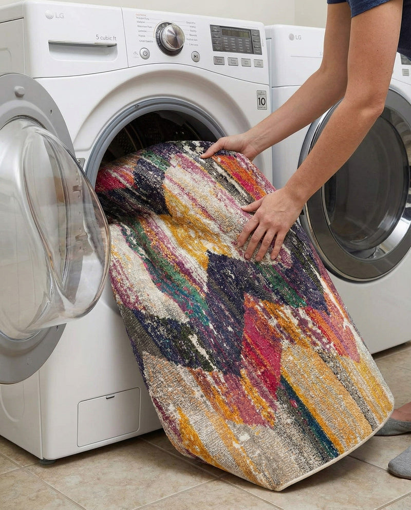 Colorburst Oasis Collection Area Rug -  Mirage Oval Multi  lifestyle 54