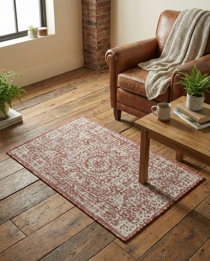 Patio Heritage Collection Area Rug - Savannah (Rust Red) Rectangle Rust Red  lifestyle 21