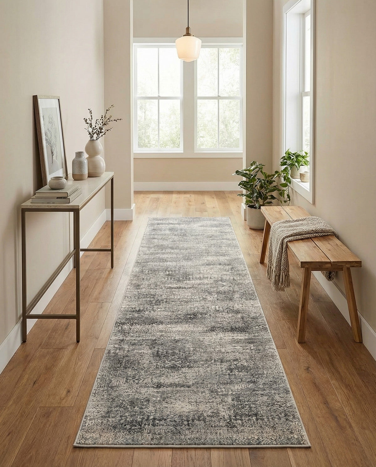 Bloomsbury Elegance Collection Area Rug -  Pimlico Runner Gray  lifestyle 107