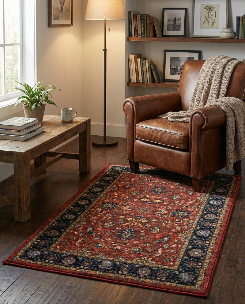 Casablanca Tapestry Collection Area Rug -  Marrakech (Classic Red) Rectangle Classic Red  lifestyle 7