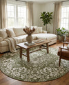 Urban Oasis Rugs Collection Area Rug -  Penthouse (Green) Round Green  lifestyle 29