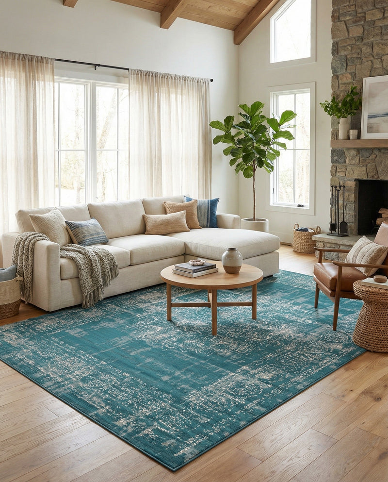 Copenhagen Comfort Collection Area Rug -  Helsingør Rectangle Blue  lifestyle 11