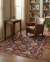 Heritage Elegance Collection Area Rug -  Himeji Rectangle Black  lifestyle 42