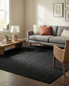 Woven Seaside Jute Collection Area Rug - Martha's Square Black  lifestyle 49