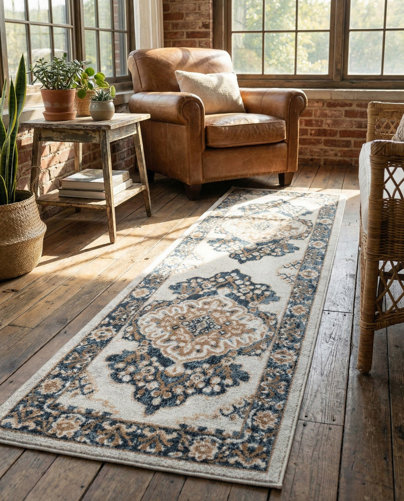 Cambridge Classics Collection Area Rug -  Magdalene (Cream) Runner Cream  lifestyle 45