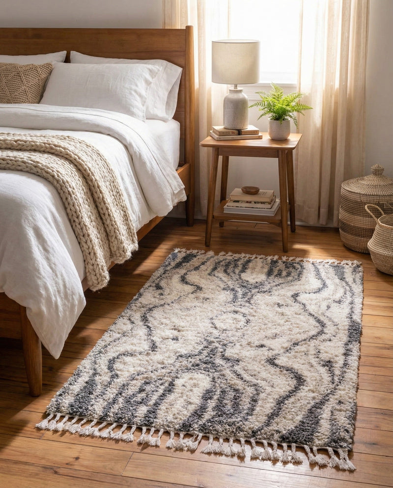 Cozy Cove Shag Collection Area Rug -  Seabreeze Rectangle Gray  lifestyle 15