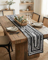 Woven Udaipur Collection Area Rug - Jaipur Table Runner Black and White  lifestyle 36