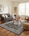 Tribal Terrace Treasures Collection Area Rug -  Incan Isle (Charcoal Gray) Rectangle Charcoal Gray  lifestyle 6