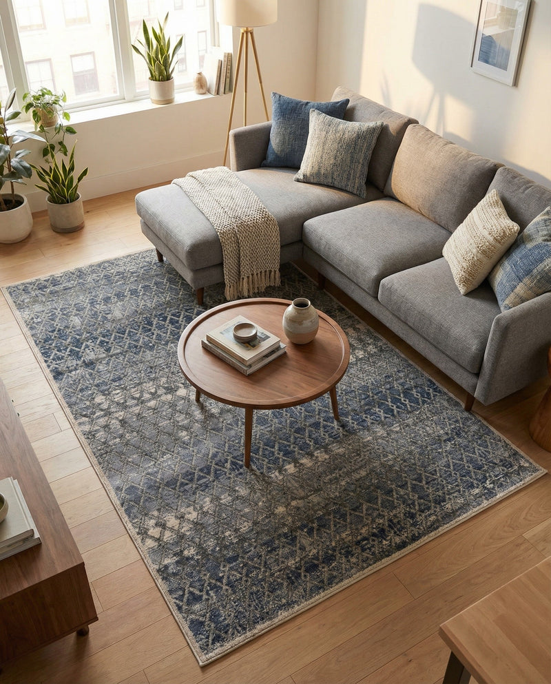 Aegean Elegance Collection Area Rug -  Santorini Rectangle Gray  lifestyle 8