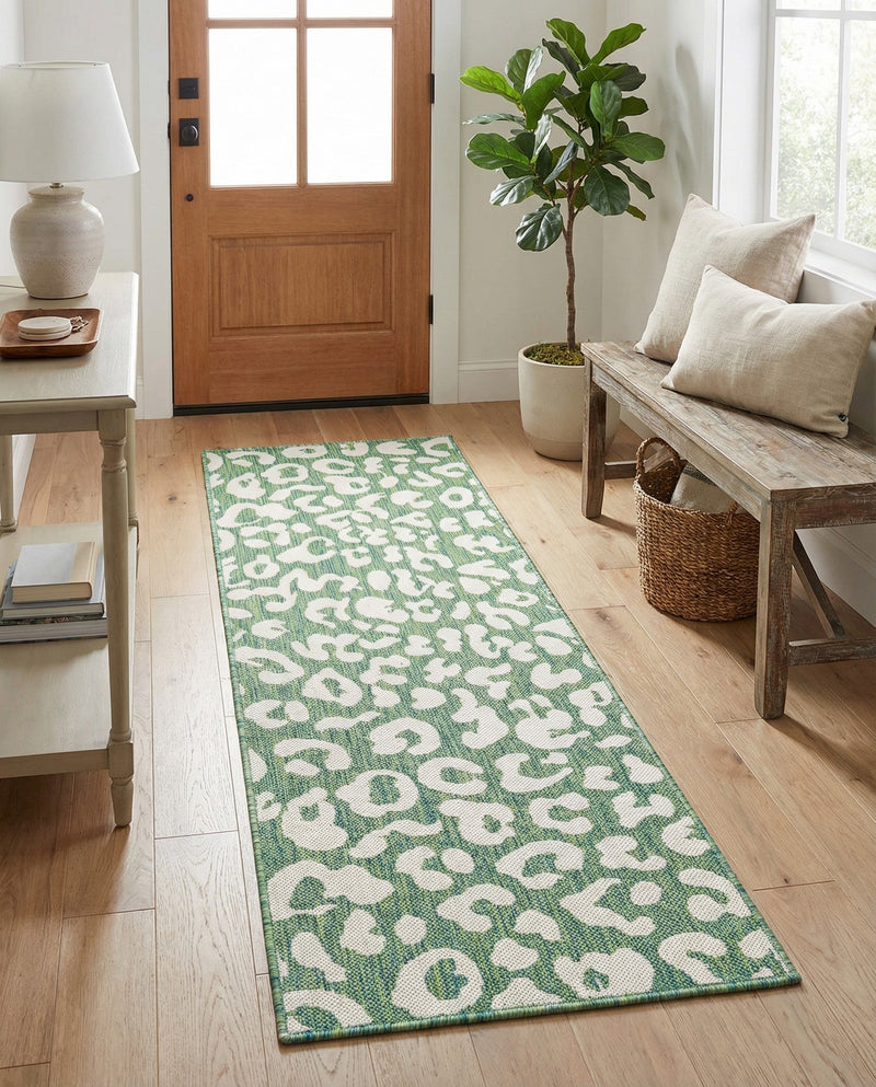 Savannah Escape Collection Area Rug -  Amazon (Green Blue) Runner Green Blue  lifestyle 26