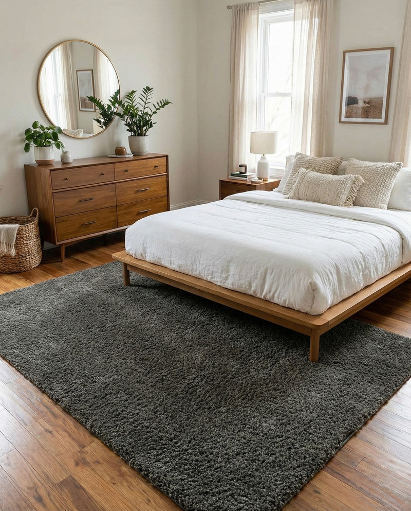 Cozy Comfort Shag Collection Area Rug - Haven (Smoke Gray) Rectangle Smoke Gray  lifestyle 5