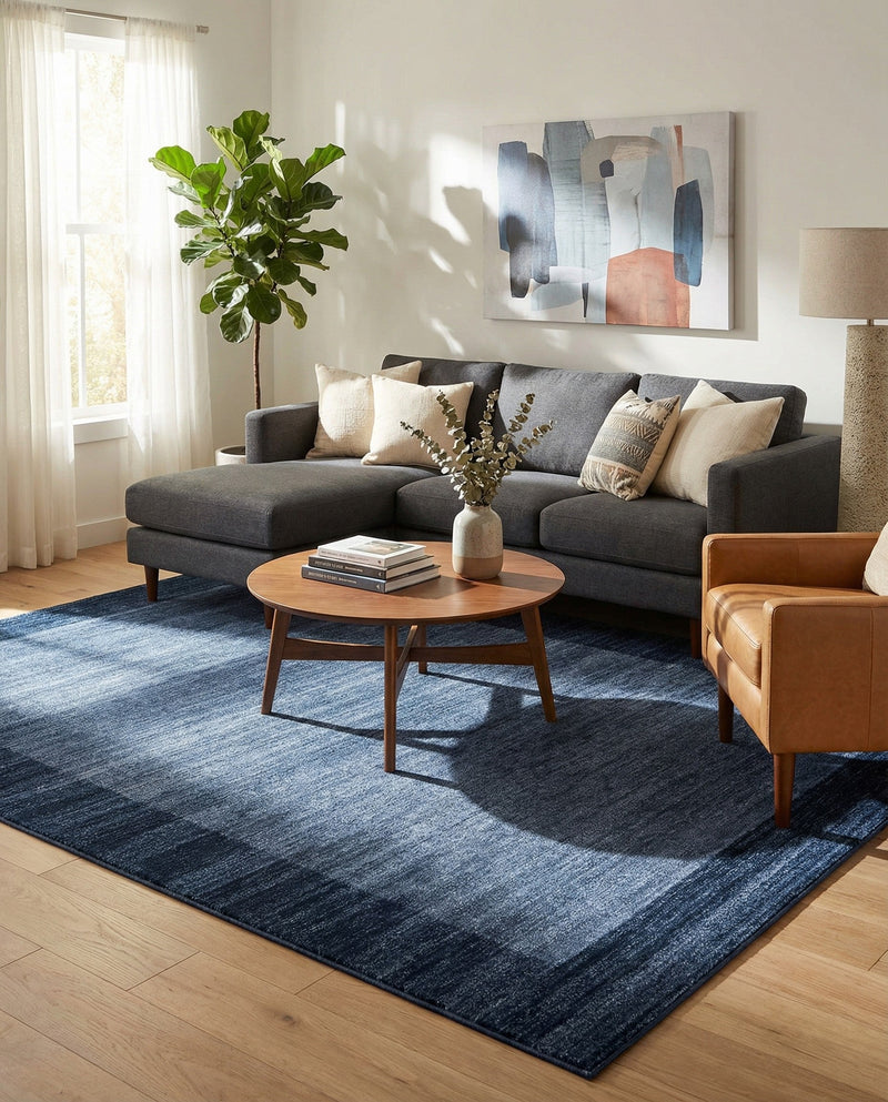 Studio Haven Collection Area Rug -  Conservatory (Navy Blue) Rectangle Navy Blue  lifestyle 14