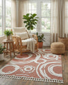 Sahara Chic Collection Area Rug -  Nubia Rectangle Pink  lifestyle 44