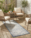 Tribal Terrace Treasures Collection Area Rug - Mayan Marina (Blue) Runner Blue  lifestyle 75