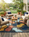 Caribbean Terrace Collection Area Rug -  Nevis Rectangle Black  lifestyle 17