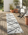 Urban Terrace Collection Area Rug -  Bowery Runner Black and White  lifestyle 25