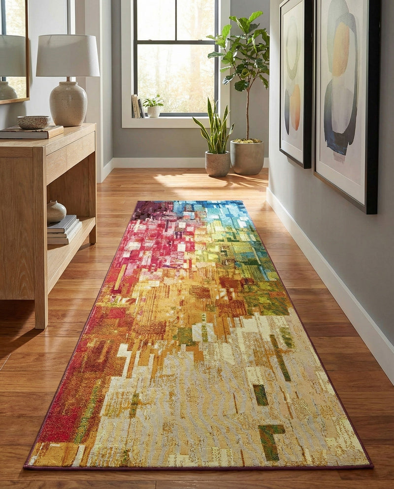 Urban Terrace Collection Area Rug -  Lawn Runner Multi  lifestyle 34