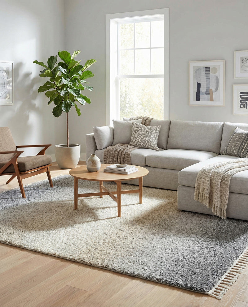 Cozy Cove Shag Collection Area Rug -  Lagoon Rectangle Gray  lifestyle 9