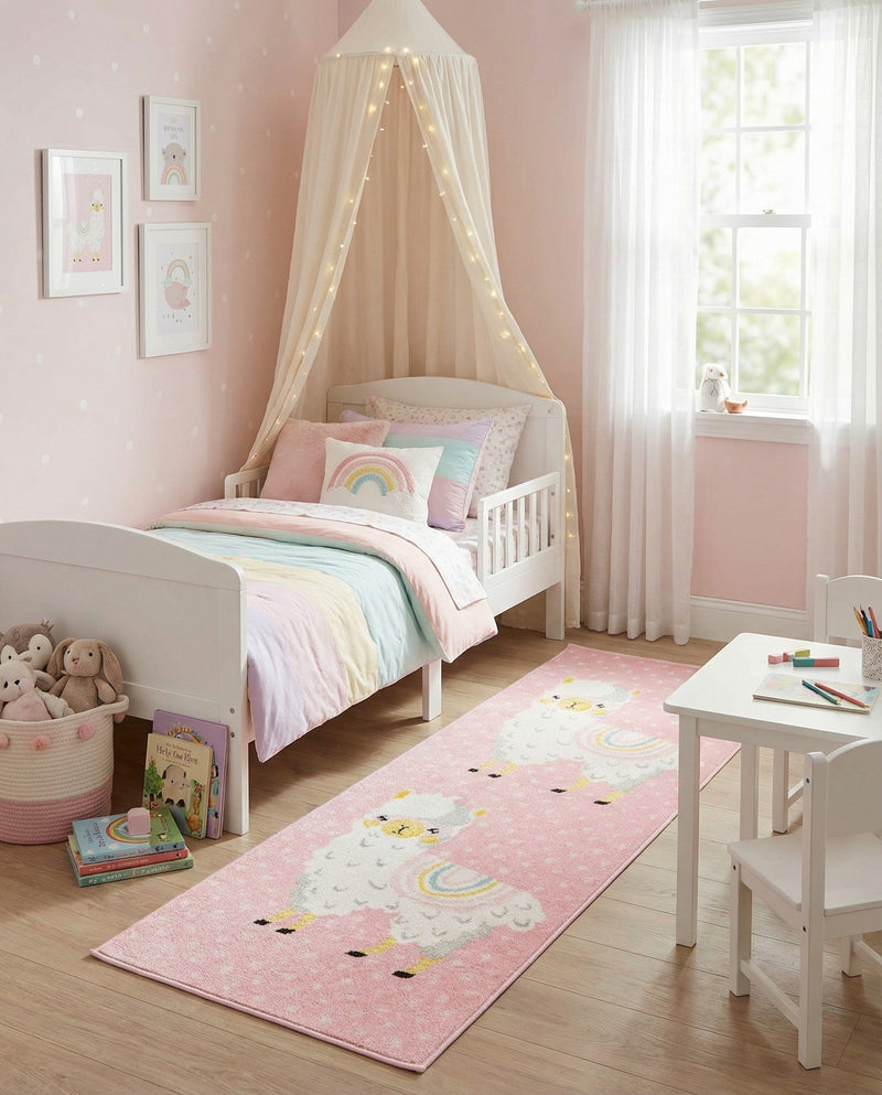 Wonder Tykes Collection Area Rug -  Marvel Runner Pink  lifestyle 70
