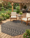 Savannah Pergola Collection Area Rug -  Pergola (Charcoal Gray) Octagon Charcoal Gray  lifestyle 86