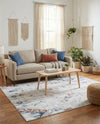 Aegean Elegance Washables Collection Area Rug -  Zakynthos Rectangle Ivory Gray  lifestyle 24