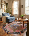 Heritage Elegance Collection Area Rug -  Winterthur (Pink) Octagon Pink  lifestyle 58