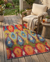 Urban Terrace Collection Area Rug -  Compass Rectangle Multi  lifestyle 25