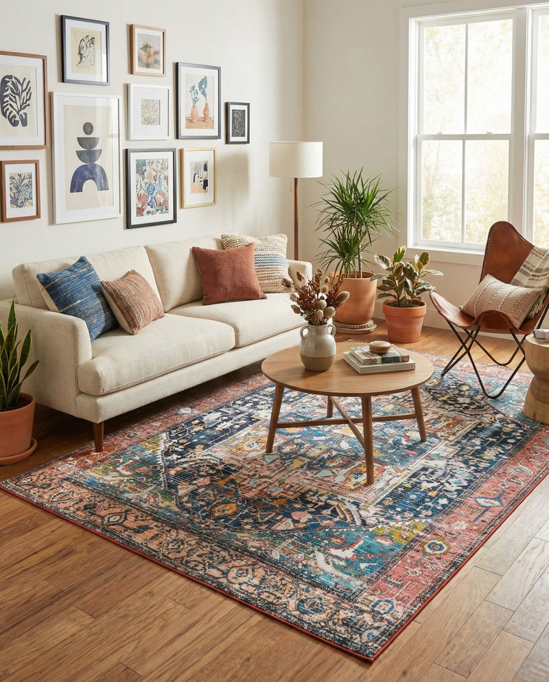 Casablanca Tapestry Collection Area Rug - Fes Rectangle Multi  lifestyle 35