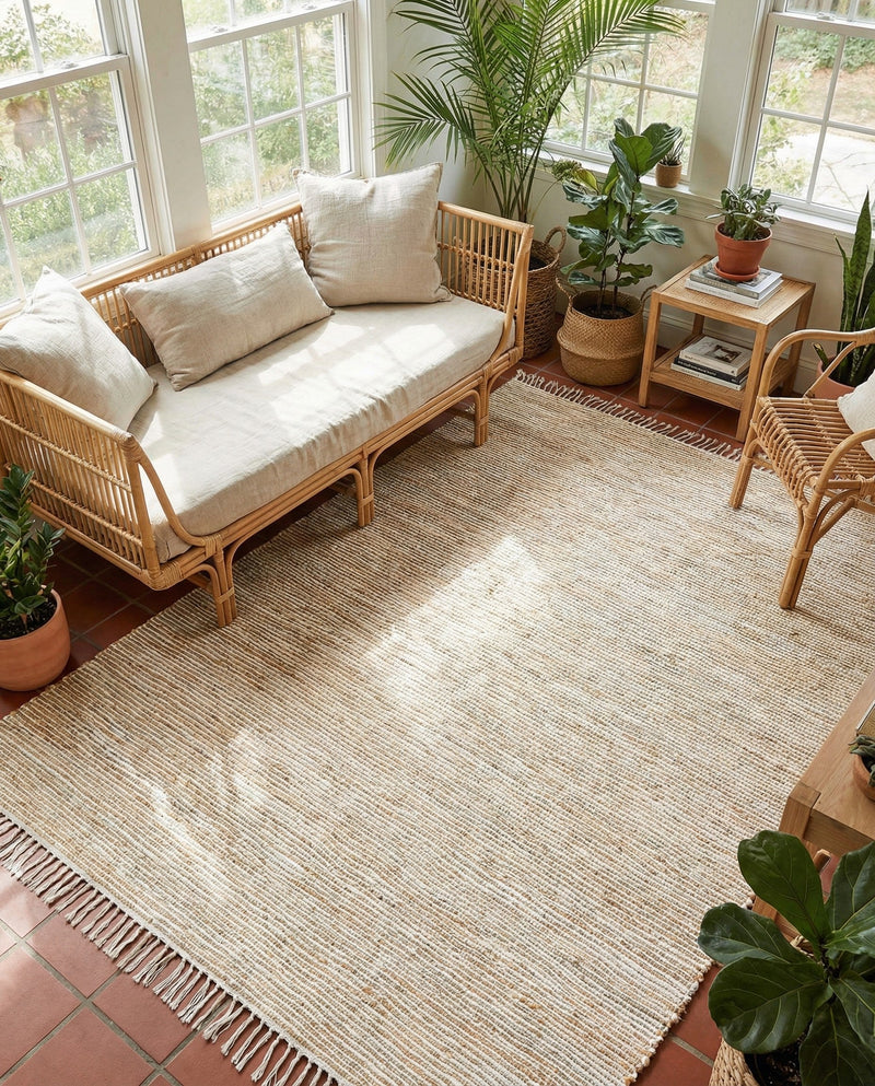 Osian Looms Collection Area Rug - Capri Rectangle Natural  lifestyle 25