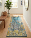 Urban Terrace Collection Area Rug -  Lanai Runner Gradient Blue  lifestyle 53